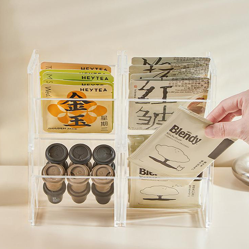 Vertical Tea Box Holder Stacka - Coffee Tea Sugar ulasan dan harga
