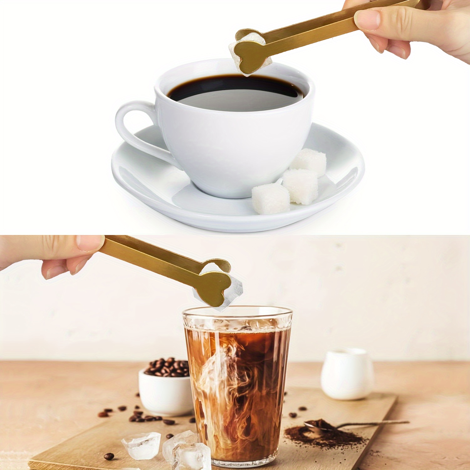 5pcs Stainless Steel Heart-Sha - Coffee Tea Sugar ulasan dan harga
