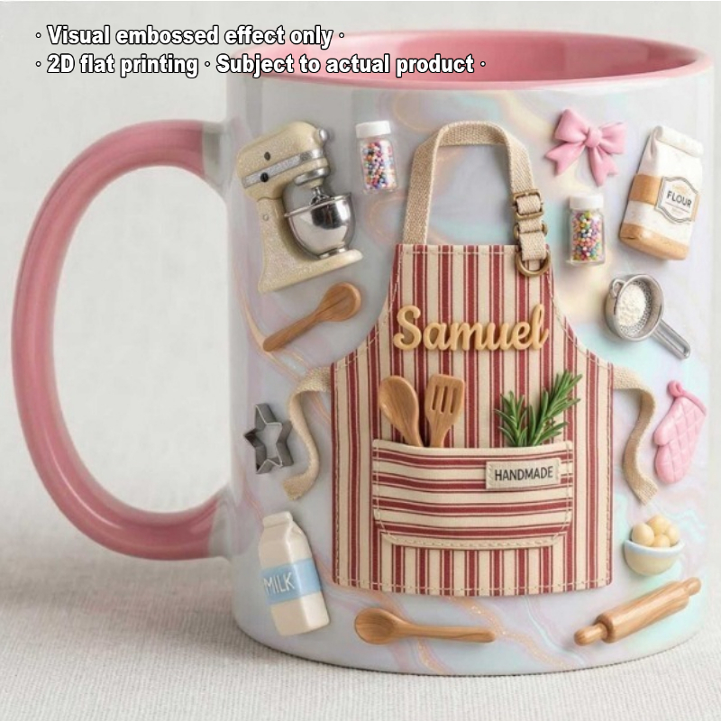 Custom Baker Mug 2D Print Pers - Coffee Tea Name ulasan dan harga