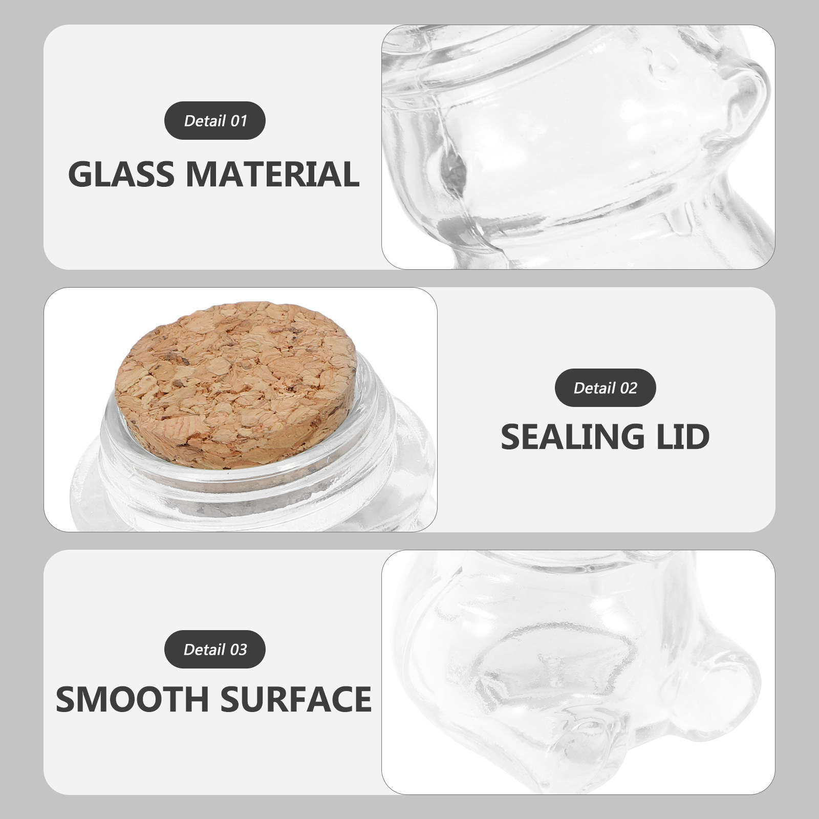 4Pcs Transparent Glass Candy J - Coffee Tea And Sugar Set ulasan dan harga