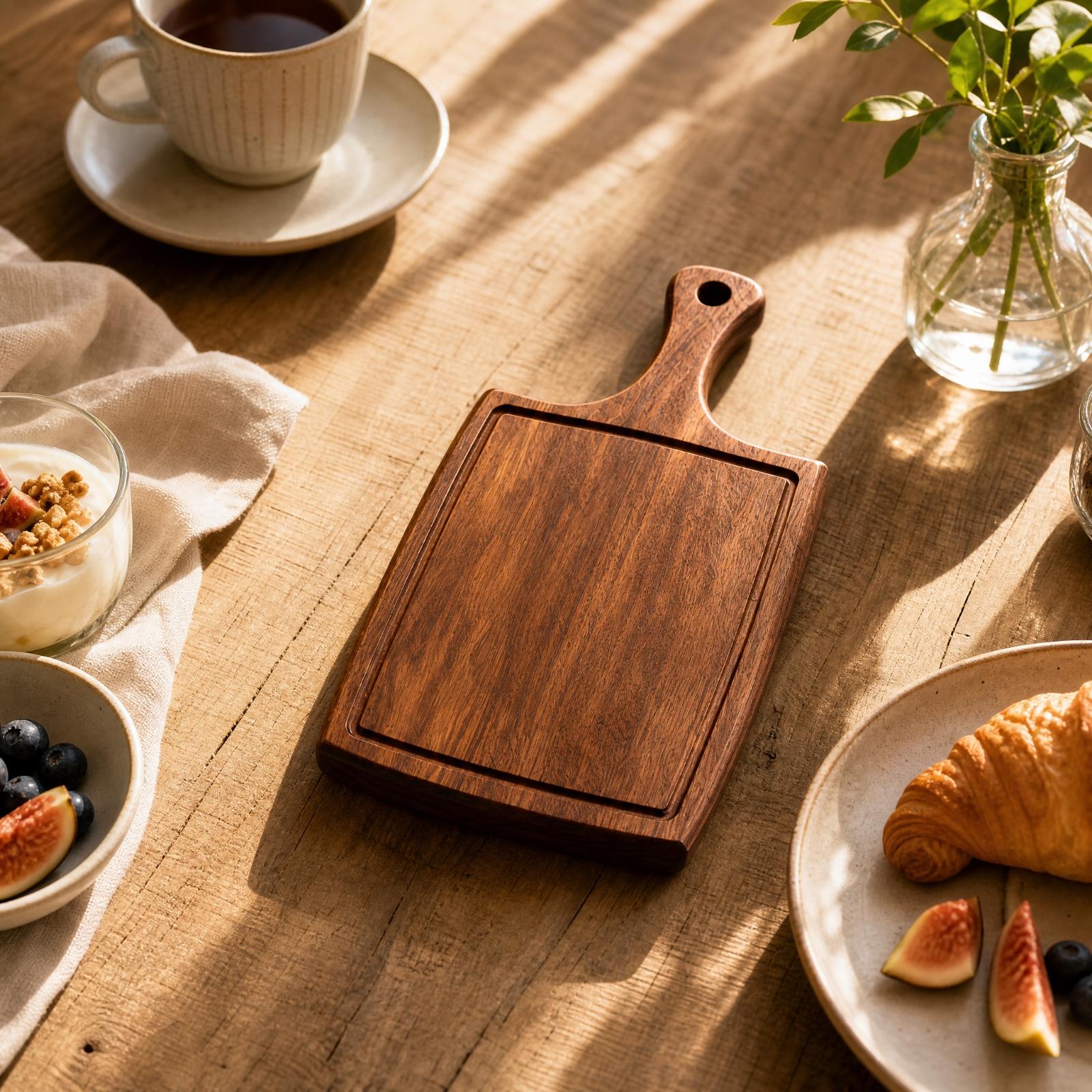 Wood Serving Tray with Hanging - Coffee Tea & Espresso Appliances ulasan dan harga